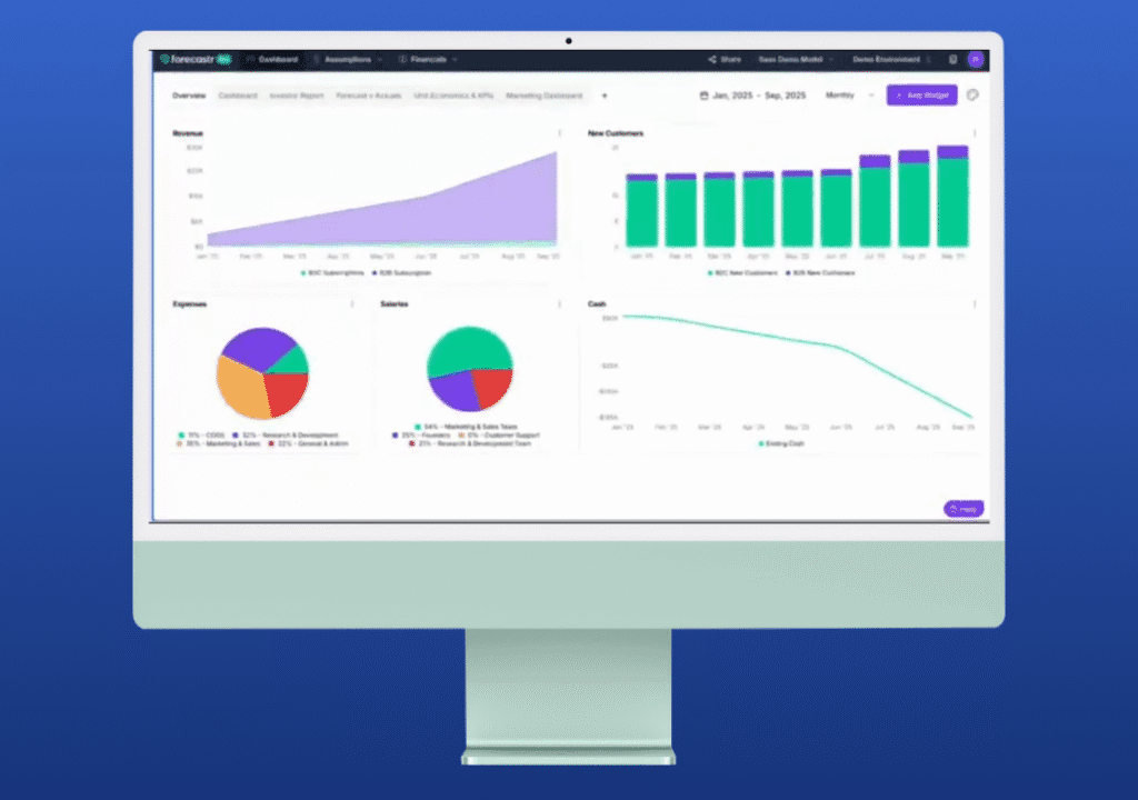 NewEffect — AI Financial Forecasting — project interface