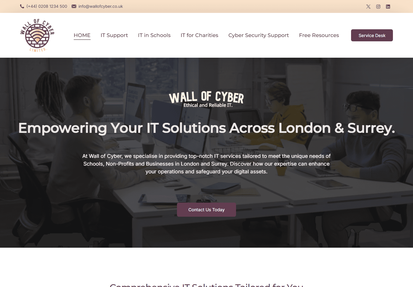 Wall of Cyber — Ethical IT & Cyber Defence — project interface